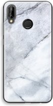 Case Company® - Huawei P20 Lite hoesje - Witte marmer - Soft Cover Telefoonhoesje - Bescherming aan alle Kanten en Schermrand