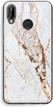 Case Company® - Huawei P20 Lite hoesje - Goud marmer - Soft Cover Telefoonhoesje - Bescherming aan alle Kanten en Schermrand