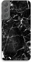 Case Company® - Samsung Galaxy S22 Plus hoesje - Zwart Marmer - Soft Cover Telefoonhoesje - Bescherming aan alle Kanten en Schermrand
