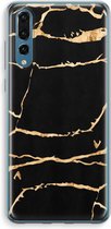 Case Company® - Huawei P20 Pro hoesje - Gouden marmer - Soft Cover Telefoonhoesje - Bescherming aan alle Kanten en Schermrand