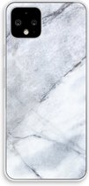 Case Company® - Google Pixel 4 hoesje - Witte marmer - Soft Cover Telefoonhoesje - Bescherming aan alle Kanten en Schermrand