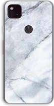 Case Company® - Google Pixel 4a 5G hoesje - Witte marmer - Soft Cover Telefoonhoesje - Bescherming aan alle Kanten en Schermrand