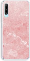 Case Company® - Huawei P Smart Pro hoesje - Roze marmer - Soft Cover Telefoonhoesje - Bescherming aan alle Kanten en Schermrand