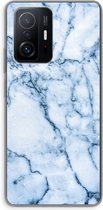 Case Company® - Xiaomi 11T Pro hoesje - Blauw marmer - Soft Cover Telefoonhoesje - Bescherming aan alle Kanten en Schermrand