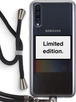 Case Company® - Samsung Galaxy A50 hoesje met Koord - Limited edition - Telefoonhoesje met Zwart Koord - Bescherming aan alle Kanten en Over de Schermrand