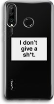 Case Company® - Huawei P30 Lite hoesje - Don't give a shit - Soft Cover Telefoonhoesje - Bescherming aan alle Kanten en Schermrand