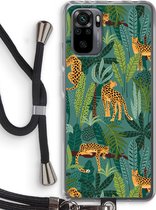 Case Company® - Xiaomi Redmi Note 10 Pro hoesje met Koord - Luipaard 2 - Telefoonhoesje met Zwart Koord - Bescherming aan alle Kanten en Over de Schermrand