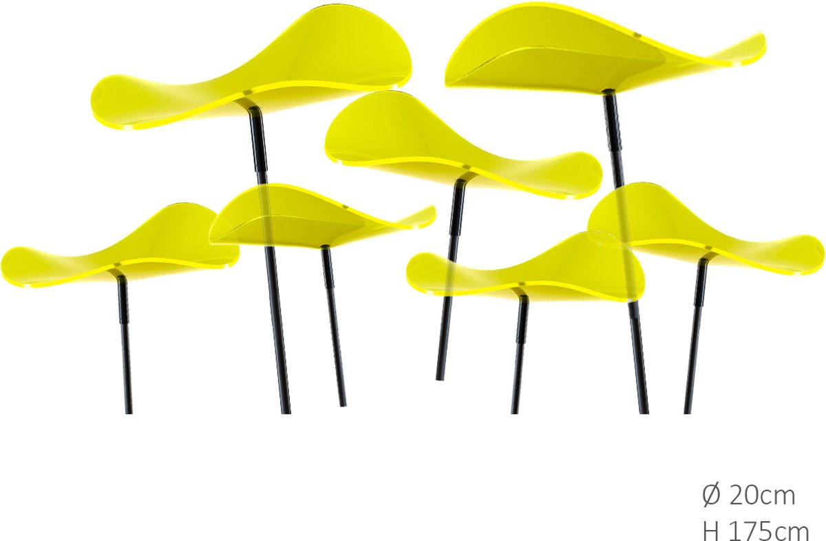 Cazador del Sol 7 stuks! Zonnevangers Lucy Citroen geel groot 175x20 cm Cazador Del...