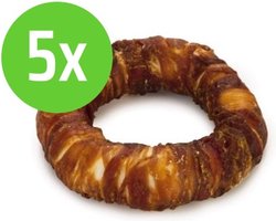 Beeztees Culinair Kauwring met Eend - 19 cm - hondensnack - 5 Verpakkingen