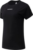 New Balance Relentless Tee WT11190BK, Vrouwen, Zwart, T-shirt, maat: S