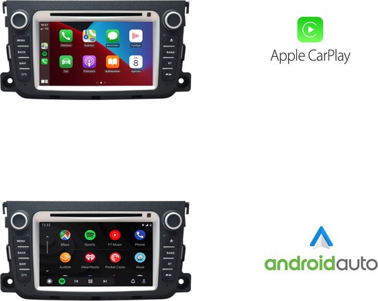 Carplay autoradio voor Smart Fortwo | 2011 t/m 2015 | Android 13 ...