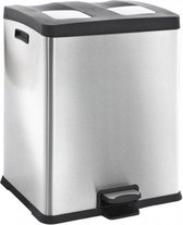 pedaalemmer Rejoice afvalscheider 30+30 liter RVS matzilver