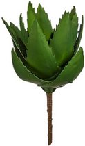 kunstplant Aloe Vera 14 x 25 cm groen/bruin