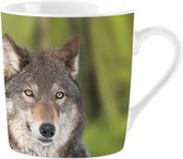mok wolven 240 ml porselein wit