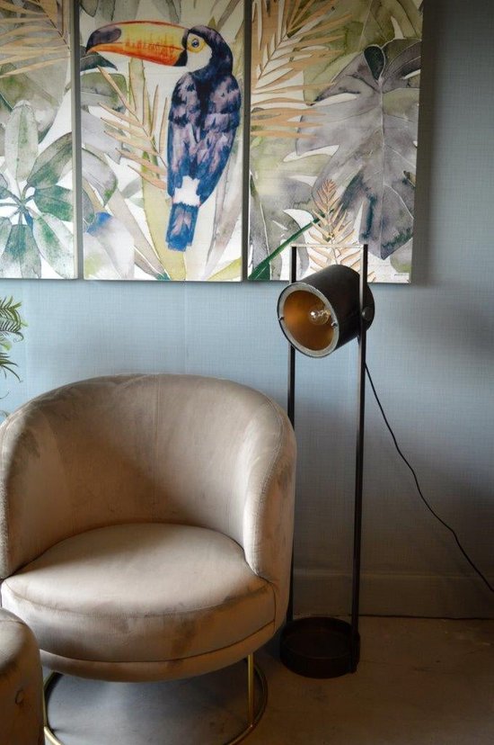 PTMD Derek Lampadaire de studio en métal noir