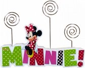 fotohouder Minnie Mouse meisjes 18 cm hout roze/groen