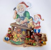 raamsticker Holidays speelgoed 41 x 29 cm bruin