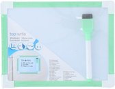 whiteboard 15,5 x 20 cm magnetisch wit/groen