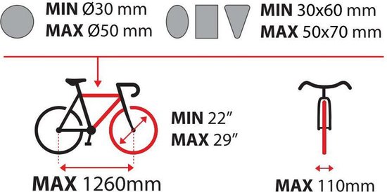 Nordrive Asura 3, fietsendrager voor trekhaak - 3 fietsen - Inklapbaar - Electrische fietsen van Merkloos — afbeelding 2