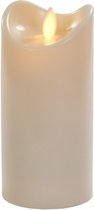 kaars met led verlichting 6,8 x 14,5 cm ABS crÃ¨me