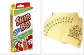 Skip-bo + Waterdichten speel kaarten Goud