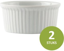 2x Crème brulée schaaltje / Ramekin - 9 cm - Olympia - geschikt voor oven, vriezer en vaatwasser
