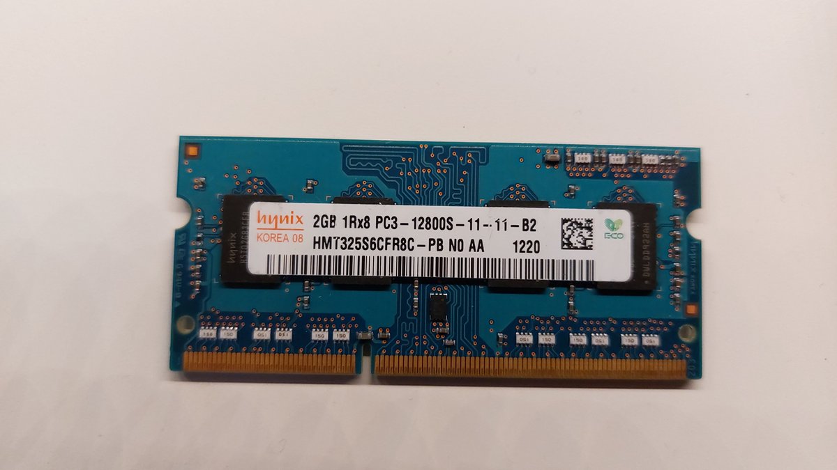 hynix 2 GB ddr3 s0dimm model : 1Rx8 PC3-12800S-11-11-b2 laptop geheugen