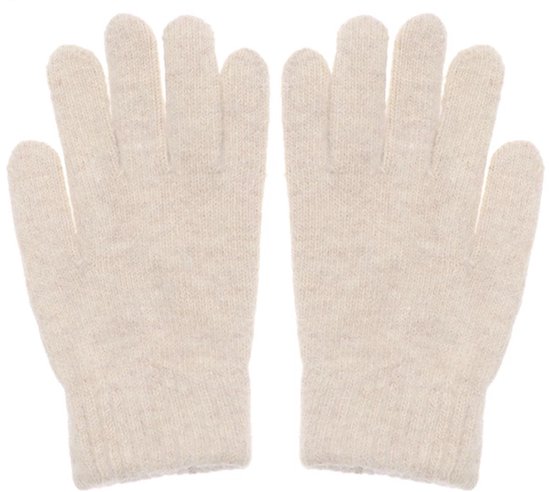 Gebreide handschoenen - Wollen handschoenen - Winter - Koude handen - Beige  - Zachte... | bol.com