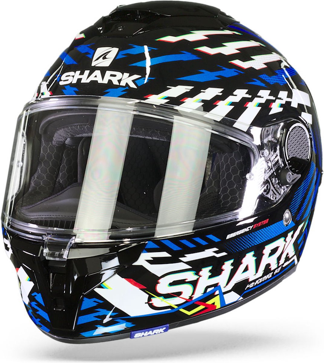 Shark Spartan GT Bcl. Micr. E-Brake Zwart Geel Blauw KYB Integraalhelm L