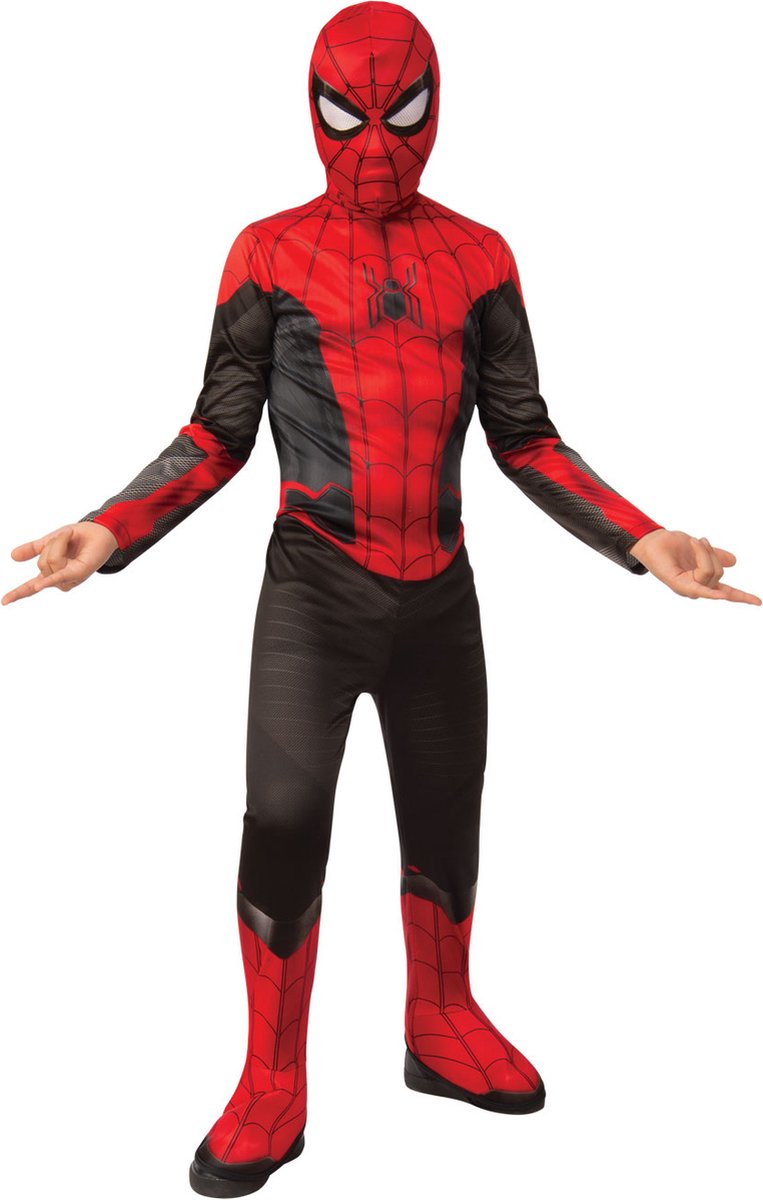 Rubies - Spiderman Kostuum - Spider Man Red And Black Kostuum Jongen - Rood, Zwart - Maat 128 - Carnavalskleding - Verkleedkleding