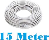Internetkabel - 15 Meter - Wit - CAT6 Ethernet Kabel - RJ45 UTP Kabel - Netwerk Kabel