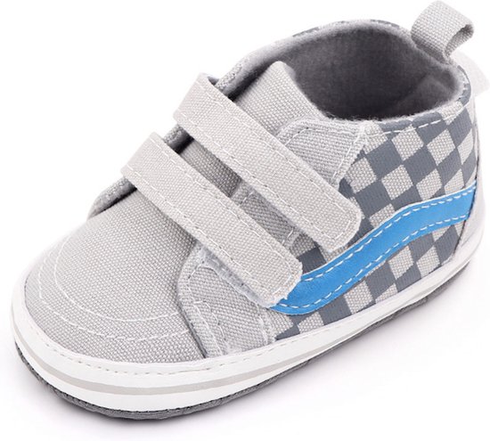 Stoere hoge baby schoenen - babysneakers van - Grijs maat (12 cm) | bol.com