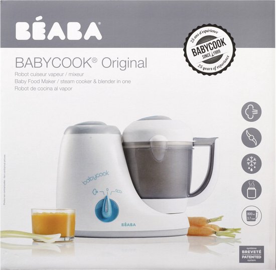 Béaba Babycook Original® - Stoomkoker - 4-in-1 babyvoeding bereider - Foodprocessor - Grijs/Wit van Beaba — afbeelding 4