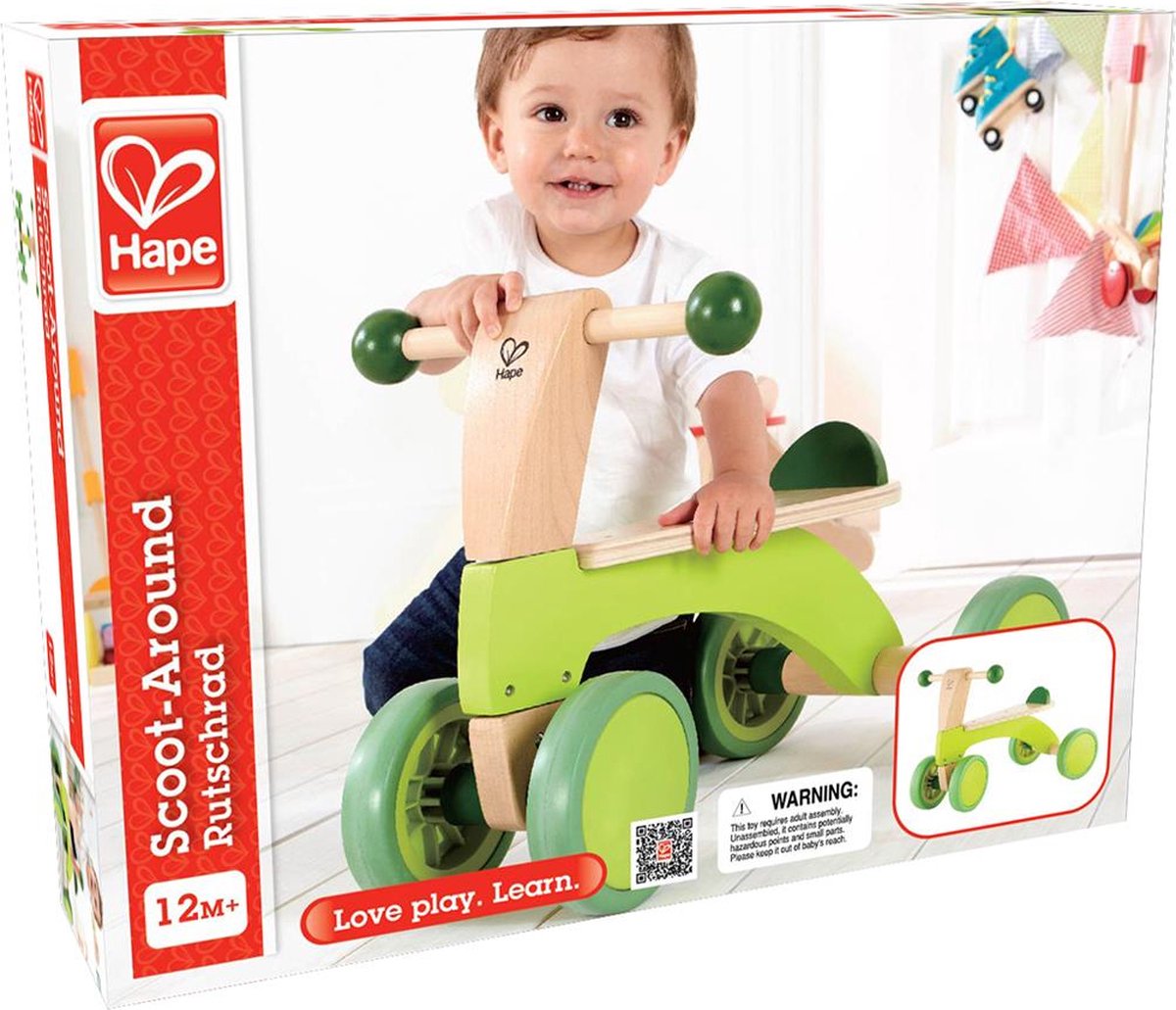 Hape Houten Loopfiets Groen