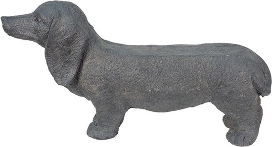 Decoratie beeld Hond 74*19*39 cm Grijs Steen