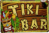 Tiki bar - Wandbord - Metalen bord - Decoratie - 20 x 30cm - UV bestendig - Wandborden - Metalen borden - Eco vriendelijk - Bar decoratie - Cadeau - Metalen decoratie - Cave & Gard