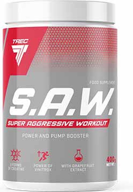 Super Aggressive Preworkout (SAW) Trec Nutrition 400g cherry