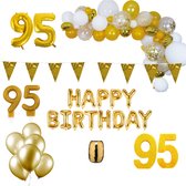 95 jaar Verjaardag Versiering Pakket Goud XL