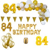 84 jaar Verjaardag Versiering Pakket Goud XL