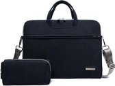 Gozyno Laptoptas-navy blue voor 14,1 inch Universeel -Weersbestendig-Schoudertas-Aktetas