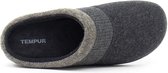 Home by TEMPUR® Tony Slip-On Pantoffels Heren - Donkergrijs - Maat 44-45 - Anti slip sloffen voor binnen en buiten