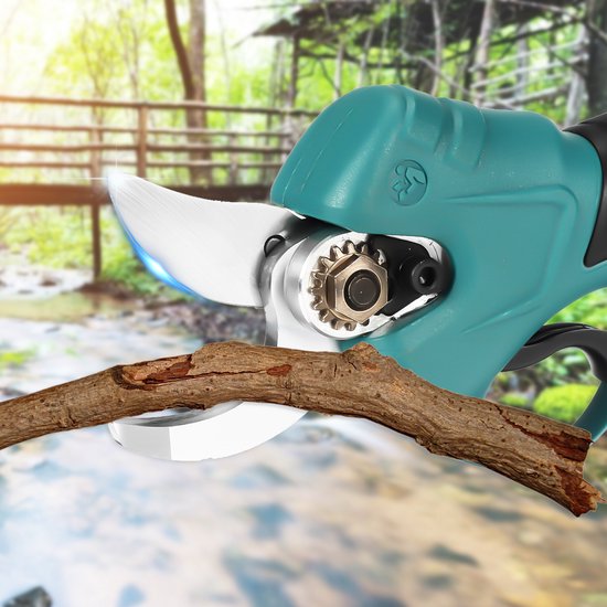 Accu snoeischaar - Accu-takkenschaar - elektrische boomschaar - tuinschaar - 21V - snijdiameter: 10/15/20/30 mm - Blauw van Garden Emperor — afbeelding 4