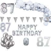 87 jaar Verjaardag Versiering Pakket Zilver XL