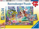 Puzzel 2x24 stukjes Betoverende zeemeerminnen