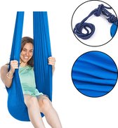 Hangstoel Voor Binnen - Blauw Doek - Schommelstoel Volwassenen & Kinderen - Schommel - Cocoon - Nylon - Outdoor - Acroyoga