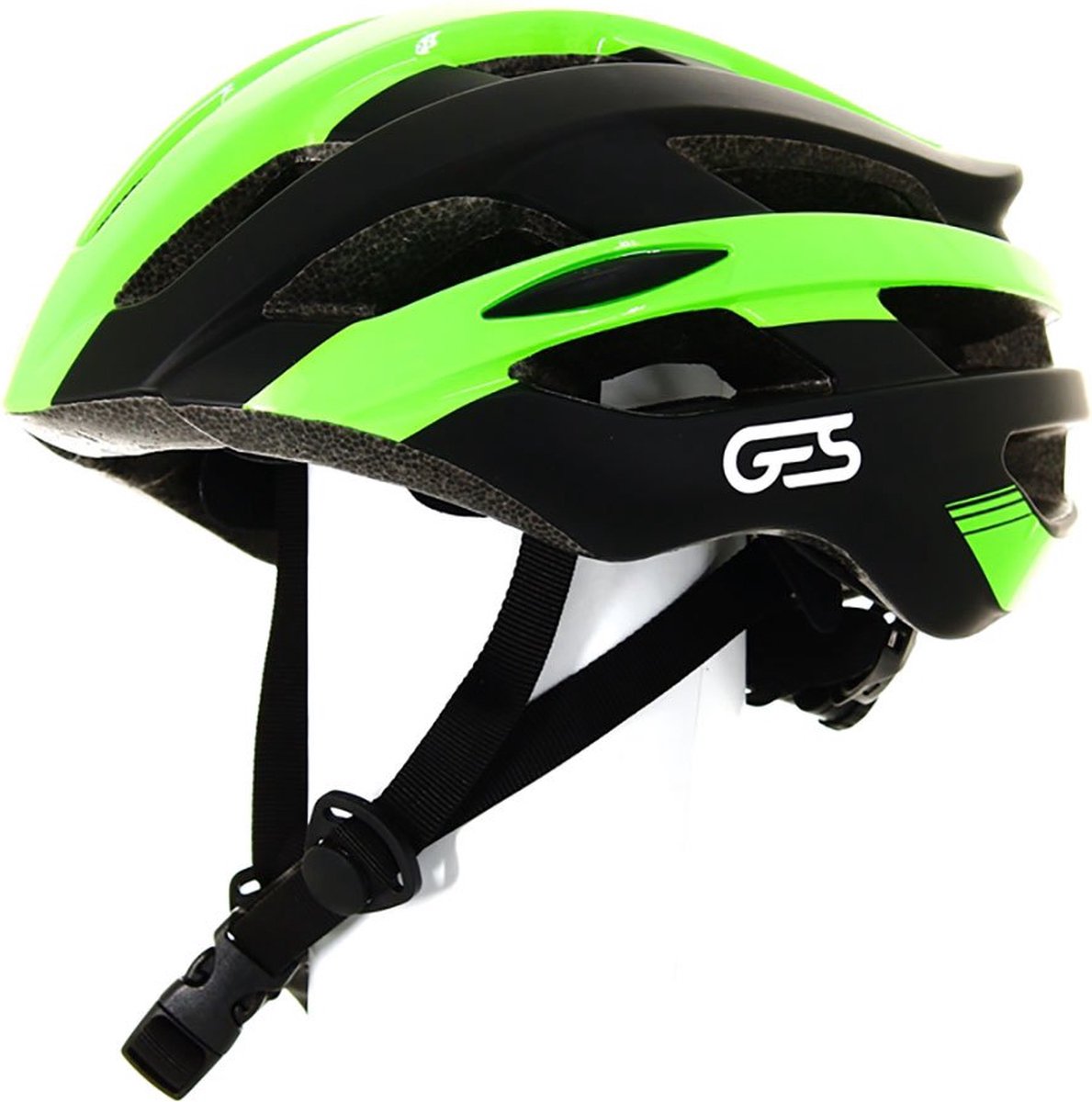Fietshelm Dames/Heren - Groen Zwart - 54/58cm- Volwassenen unisex