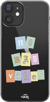 iPhone 11 Case - No Bad Vibes - xoxo Wildhearts Transparant Case