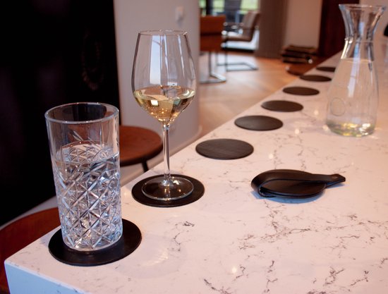Sous-verres en cuir - Rond - 10 pièces - Sous-verres noirs - Sous-verres en cuir - Sous-verres ronds - Sous-verres pour lunettes