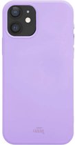 xoxo Wildhearts siliconen hoesje geschikt voor iPhone 12 - Paars gekleurd hoesje - Pantone kleur - Backcover - verkrijgbaar in verschillende kleuren - Paars
