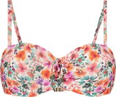 Meadow Mood bandeau bikinitop Bloemenprint, Roze, Groen maat 44C (90C)